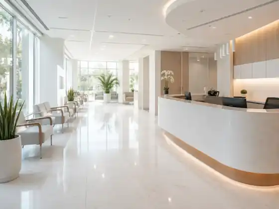 Modern medical clinic reception